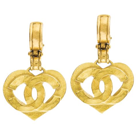 chanel denim heart earrings|chanel earrings online shop.